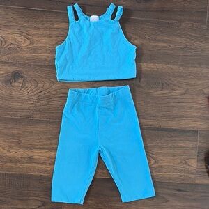 Zara Blue Sleeveless Top and Pants Set size 8-9